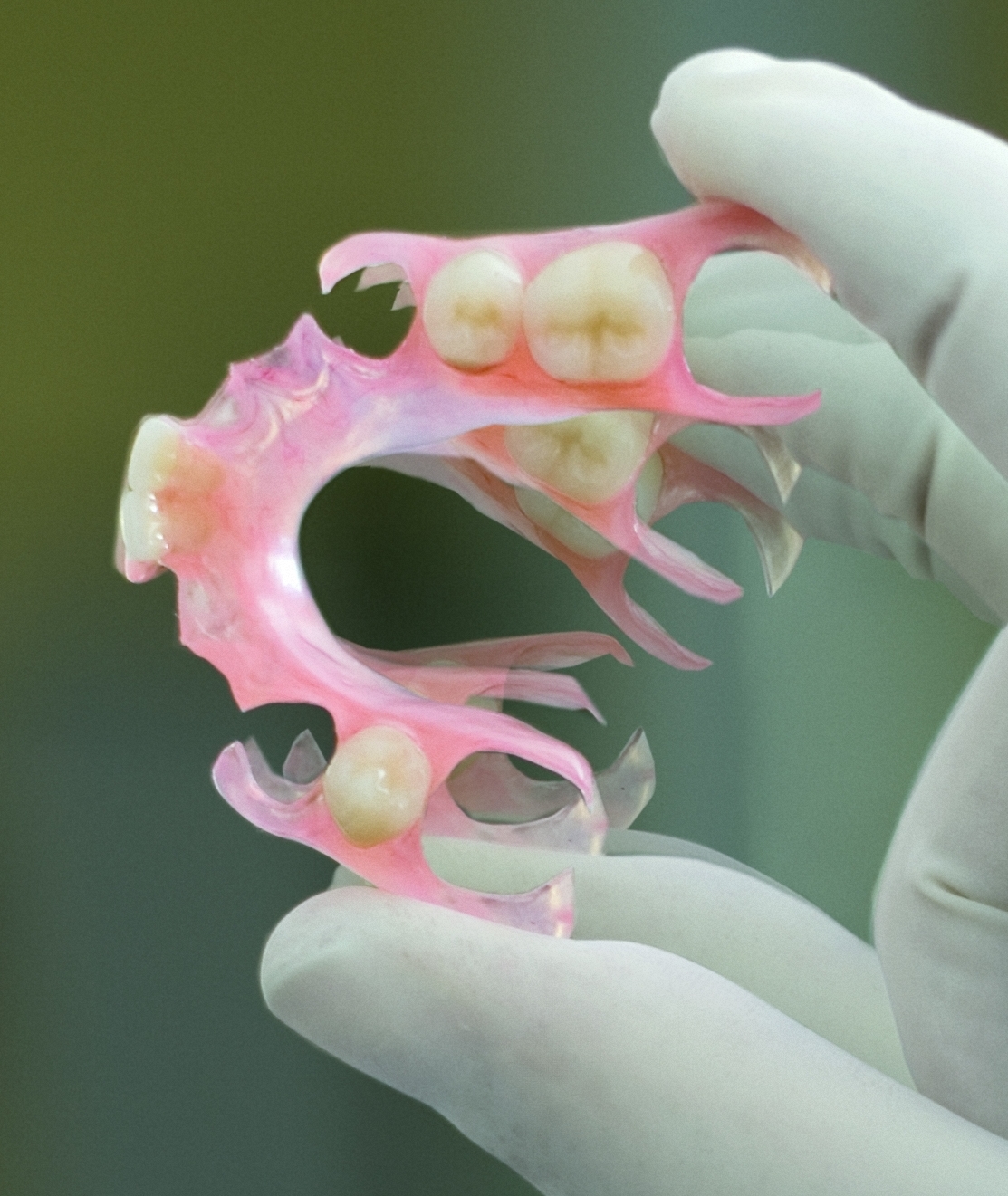 valplast flexible partial dentures showing flex